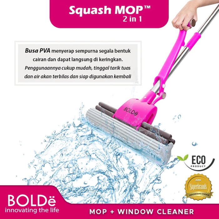 Bolde Super MOP Squash Mop 2 in 1 - Pink